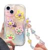 Applicable To Apple 14promax Mobile Phone Case IPhone 13/15 Color Three-dimensional Flower Chain 12 Transparent Silicone X
