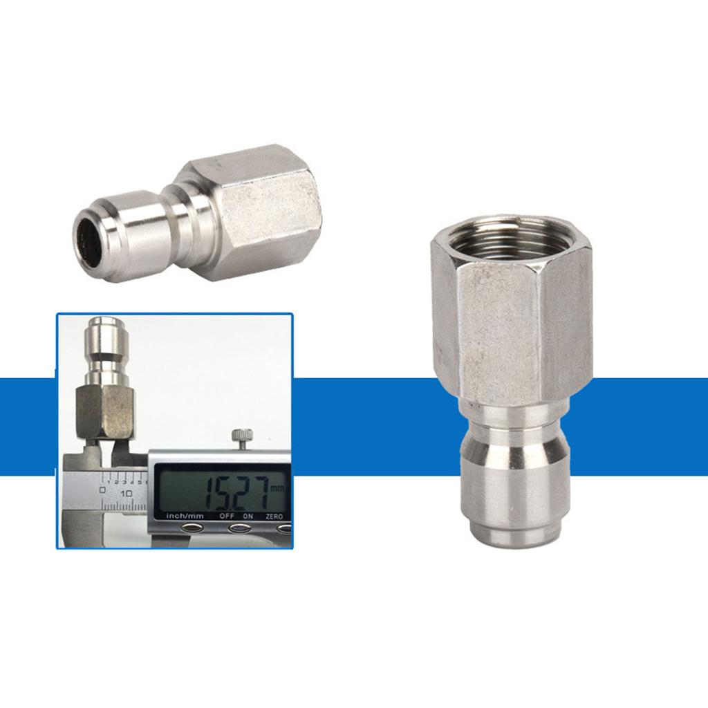 Комплект из 2 стальных быстросъемных муфт для мойки высокого давления, фитинг 3/8 дюйма с внутренней резьбой NPT, прост в использовании для уборочных машин