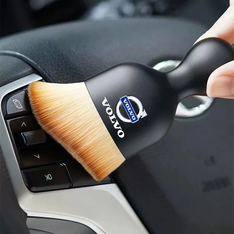 Volvo Car Soft Bristle Cleaning Brush Anti-Scratch Dust Cleaner for Volvo Dashboard Air Vent Auto sticker Detailing Care Parts