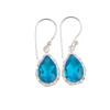Swiss Blue Topaz Gemstone 925 Sterling Silver Jewelry Handmade Earrings 1.30" EE-3-7
