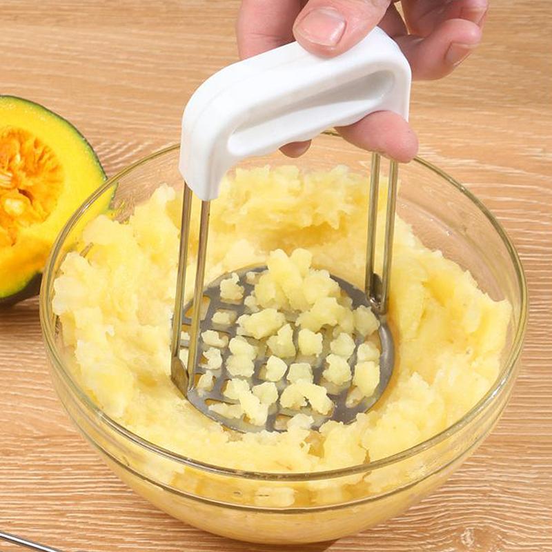 Ручная картофелемялка Пресс для картофеля Портативный кухонный инструмент Для детского питания Фрукты Выпечка Кухонные аксессуары
