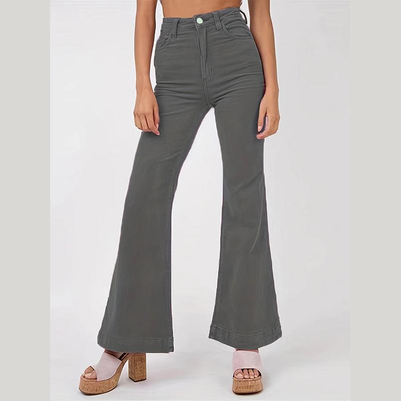 Женские вельветовые расклешенные брюки в уличном стиле, модные женские прямые широкие брюки с высокой талией