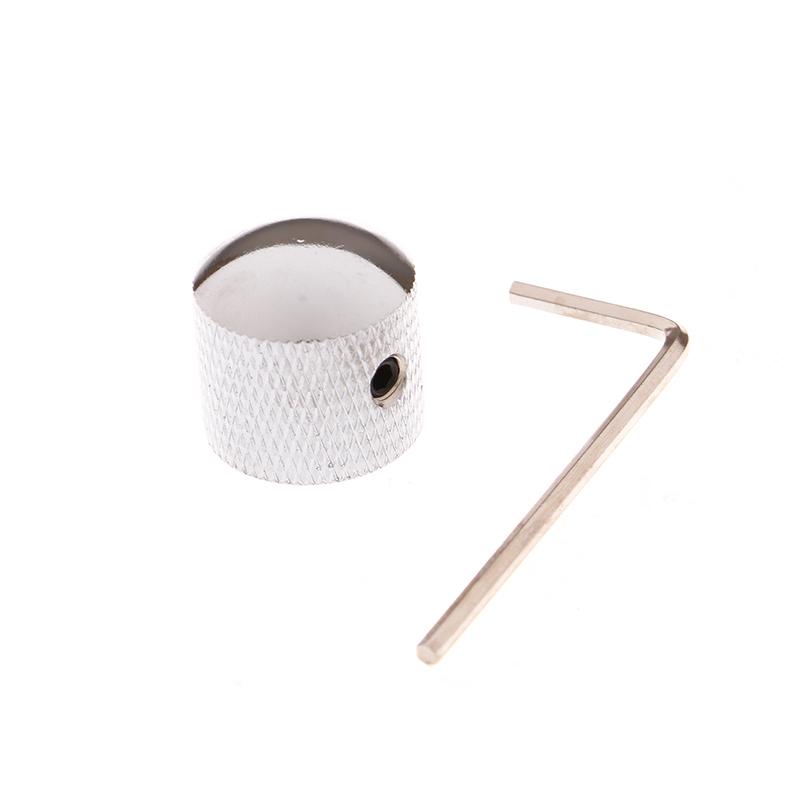 1pc Metal Electric Bass Guitar Tone Volume Knob Potentiometer Hat Cap Guitar Parts Push Knob With Hole Guitar Accessories
