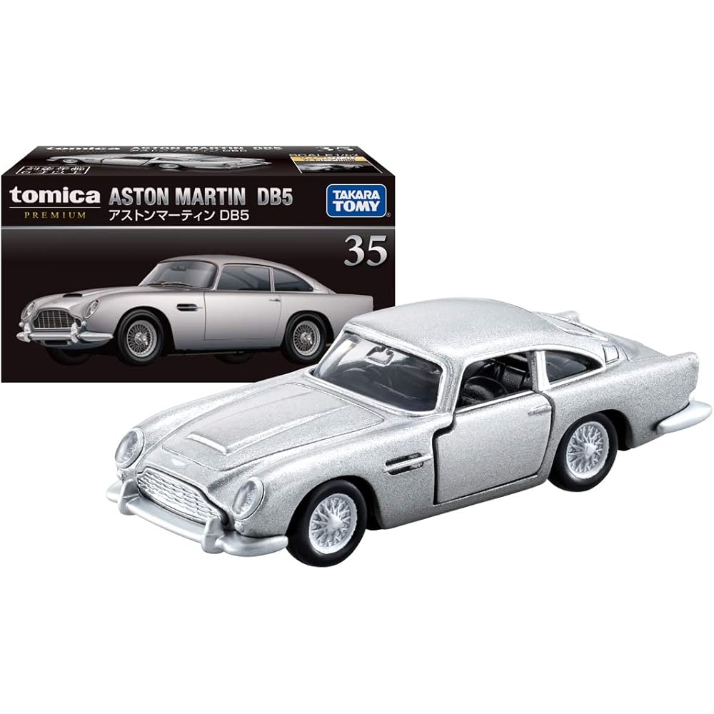 Takara Tomy Tomica Premium 35 Aston Martin DB5 Diecast Toy Car for Ages 6 and Up