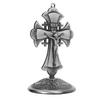 Jesus Statue Ornament Alloy Jesus Christ Cross Statue Figurine Christian Ornaments for Household