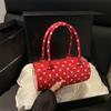 New Pen Holder Bag Handbag Polka Dot Handbag Small Bag Shoulder Crossbody Drum Bag Women's Bag
