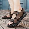Men's Sports Sandals Summer New Outdoor Breathable Wear-resistant Soft Soled Beach Shoes Comfortable Lightweight Roman Shoes