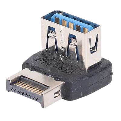 Адаптер USB3.2 типа E с угловым разъемом 90 градусов, 10 Гбит/с, передача сигнала без потерь, разъем для USB-колодки передней панели для
