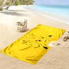Happy Pikachu Print Beach Towel, Large Soft Quick Dry Towel for Beach Camping Swimming