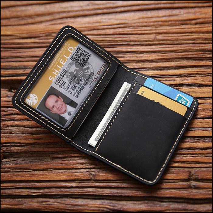 Кожаные чехлы для карт в стиле ретро Crazy Horse, мужской первый слой из воловьей кожи, держатель для кредитных карт, кошелек ручной работы, короткий ультратонкий тонкий чехол для удостоверения личности водителя