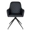House Nordic Chaise à manger pivotante Ava Noir