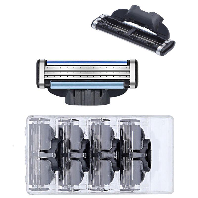 8 шт. 3-слойные лезвия для бритья кассеты для бритья лица бритвенные лезвия подходят Gillettee Mache 3 бритвенные лезвия для мужчин