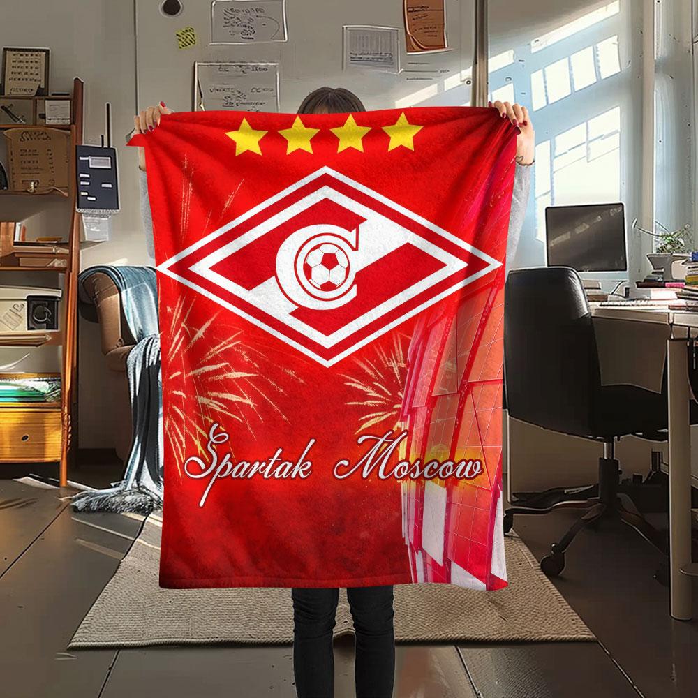 1PC Spartak Moscow Rush Blanket, High quality Comfortable for All Seasons, Home Decor, Warmth and Comfort