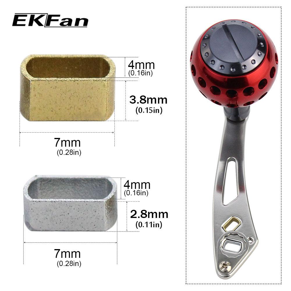 EKFan 1pcs 7*4mm Daiwa To Shimano Fishing Reel Handle Tube Adapter For Assembly Hole Change 8*5MM to 7*4mm Hole Sleeve 4