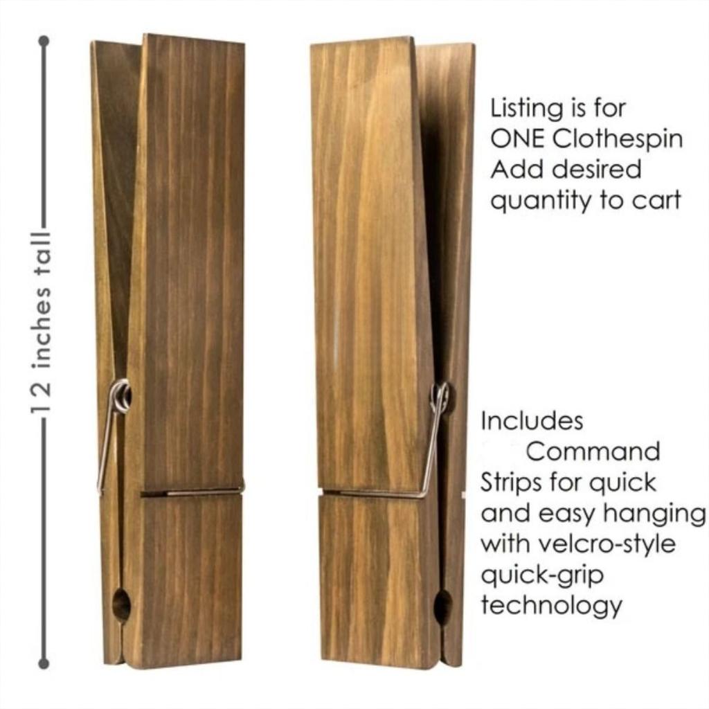 Крючок для ванной Гигантский зажим для полотенец Деревянная вешалка для полотенец Новая гигантская прищепка
