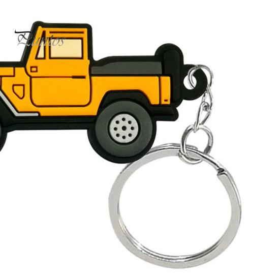 2 шт. брелоки мультяшная форма автомобиля яркий цвет висит нежное ремесленное украшение неувядающее кольцо для ключей из ПВХ подвески автомобильный кулон