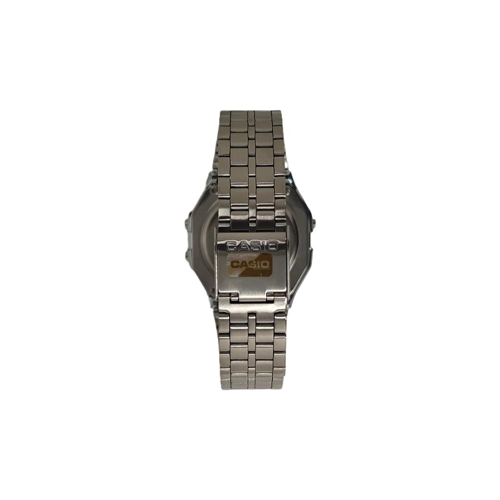 Casio Часы с кварцевым механизмом и стальным ремешком из Коллекции Custom Мужские часы Фиолетовый циферблат A159WA-N1D(Watch3--)