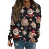Рождественские толстовки для женщин Вязаный свитер Милая рубашка Осенний свитер с круглым вырезом Топы