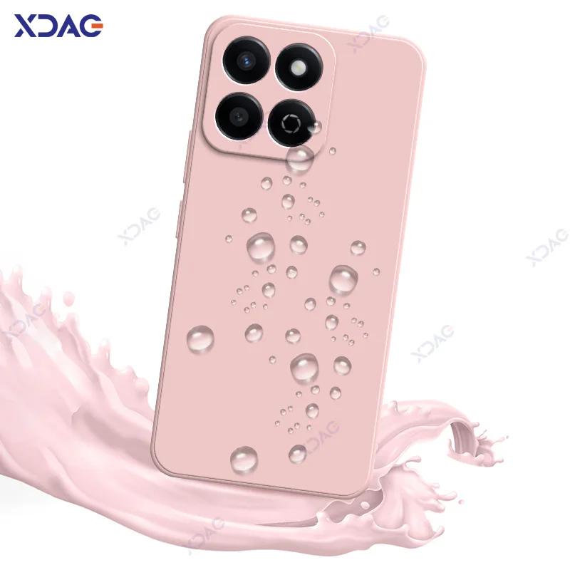 Роскошные квадратные жидкие силиконовые чехлы для Honor 200 Smart 5G 360 мягкие задние крышки для телефонов Honor200Smart полная защитная сумка