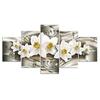 5Pcs White Magnolia Flower 5 Pieces Pictures Canvas Wall Art Poster HD Print Home Decor No Framed 5 Panel Room Decor Modern