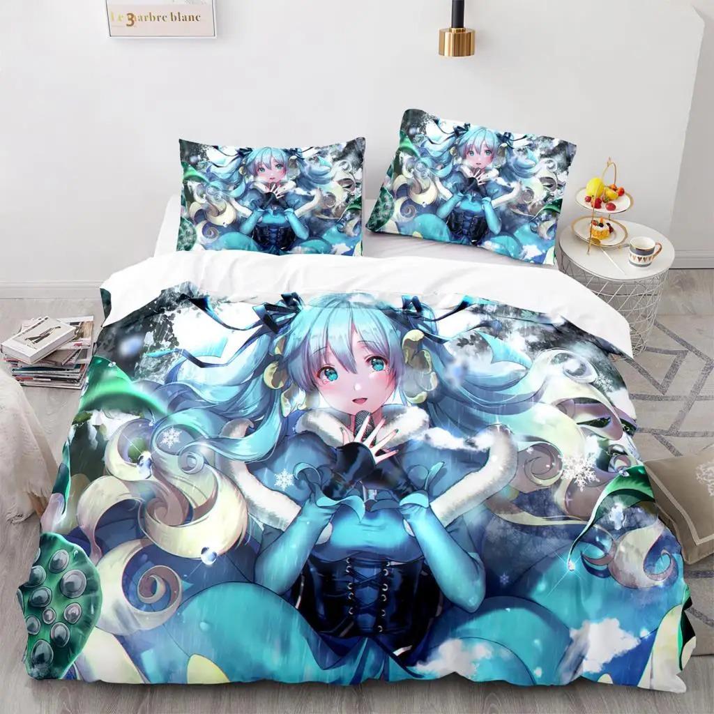 Beautiful Girl In the Future Bedding Set Single Twin Full Queen King Size Bed Set Aldult Boy Bedroom Duvetcover Set 3D Anime 012