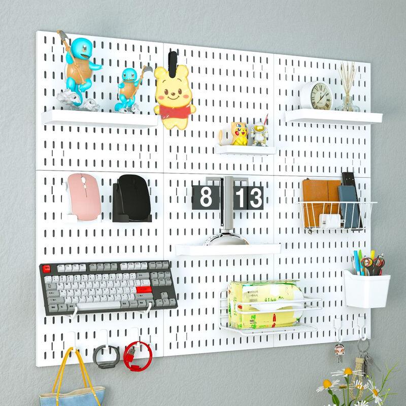 Miflame DIY Pegboard Wall Storage Shelf