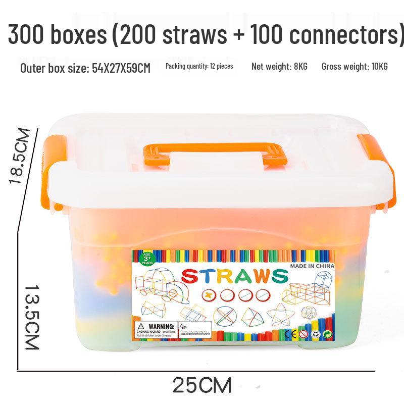 Детские 4D сцепляющиеся соломинки-конструктор для сборки в детском саду