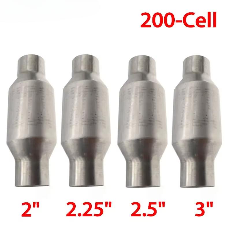 2"/2.25"/2.5"/3" 200-Cell High Flow Stainless Metallic-Core Race Catalytic Converter Catalyst Euro1
