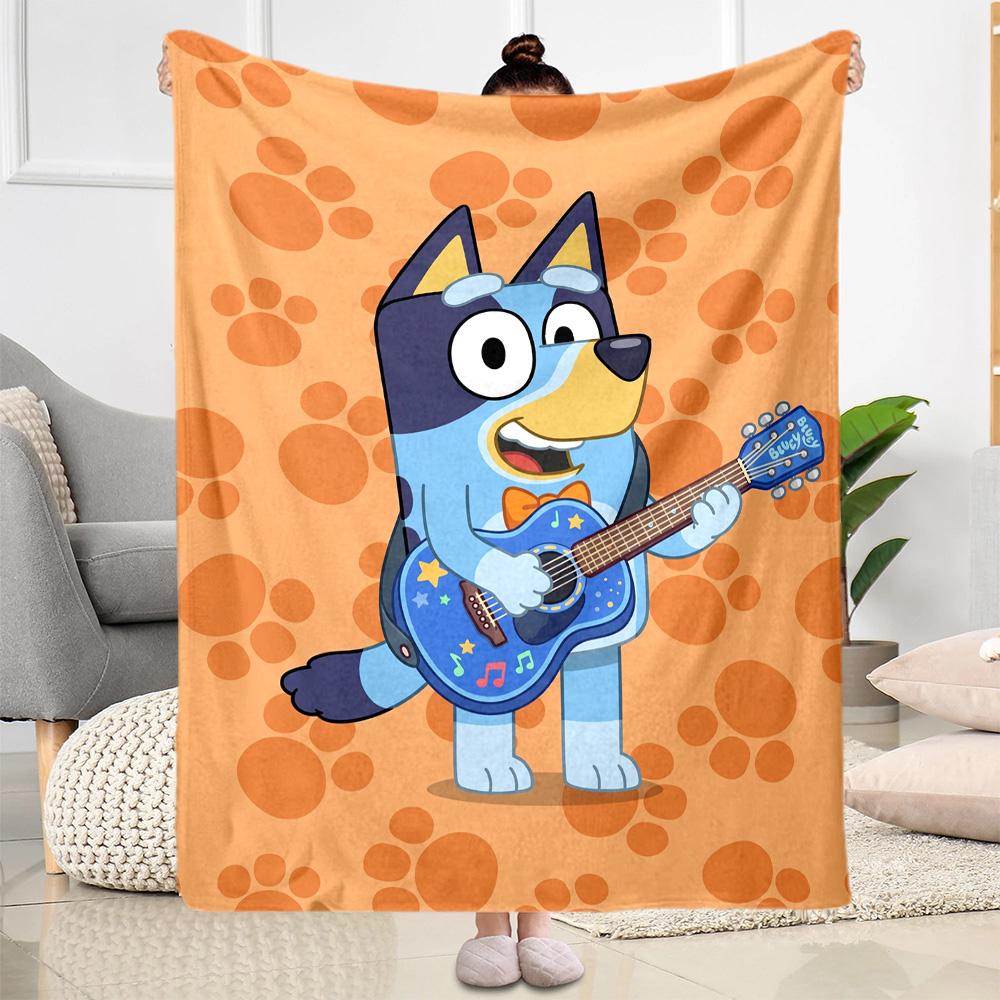 Bluey's Adventure Blanket Ultra-Soft Perfect for Sofa Bed Seaside All-Season Use Digital Print Unique Gift for Family and Friends Camping