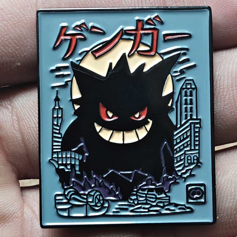 Anime Gengar Naruto Enamel Pin Lapel Pins for Backpacks Badges Cartoon Brooch for Clothes Jewelry Gifts for Friends