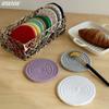 Круглая хлопковая подставка под тарелку для обеденного стола, кухонные принадлежности, термостойкая подставка под стакан для кофе и напитков