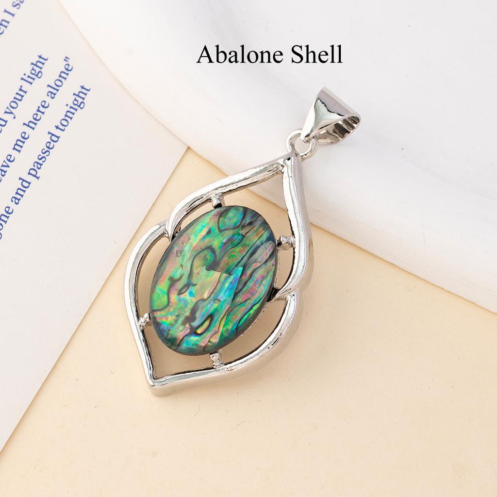 1Pc Reiki Healing Crystal Pendant, European and American Geometric Style Natural Stone Gems Charms for DIY Women Necklace Accessories, Jewelry Making