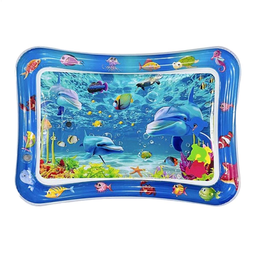 Inflatable Water Mat For Cat And Dog Water Sensory Play Mat Thickened Pet Playmat With Fish Sea Ocean Theme Sensory Toy Water