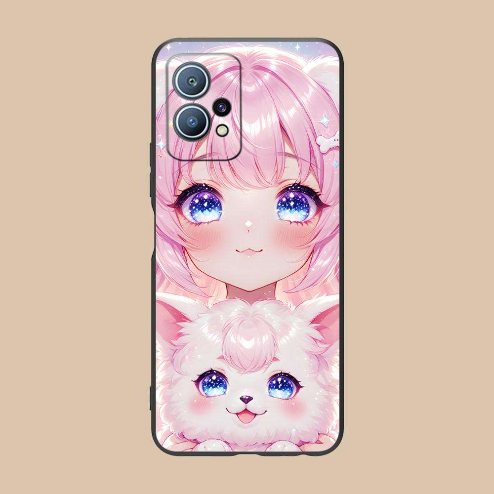 Girl Dog Puppy Matte TPU Mobile Phone Case for Huawei P60 P50 P40 P30 P20 P10 P9 P8 Pro Lite Plus Colorful Printing Cover