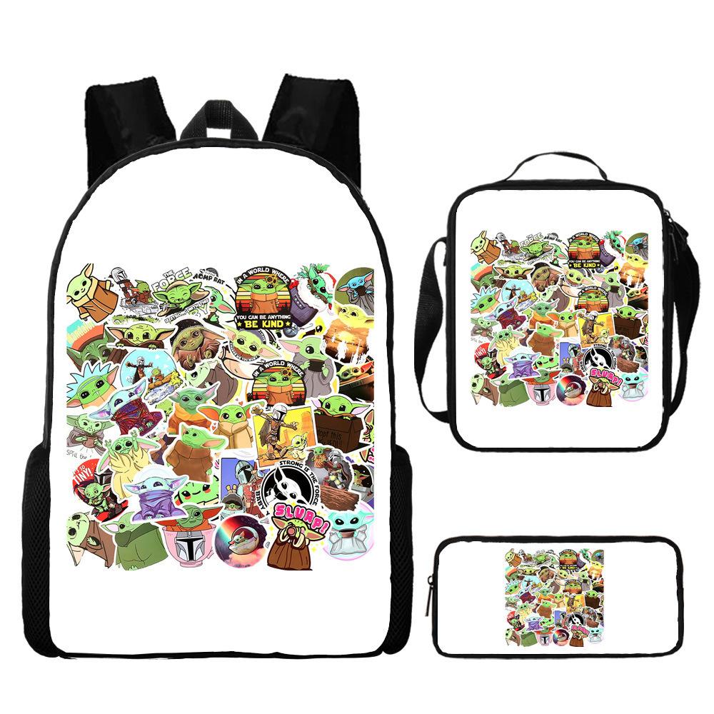 Baby Yoda Rucksack Set 3-teilig Kinder Schultasche Kleinkind Buchtasche