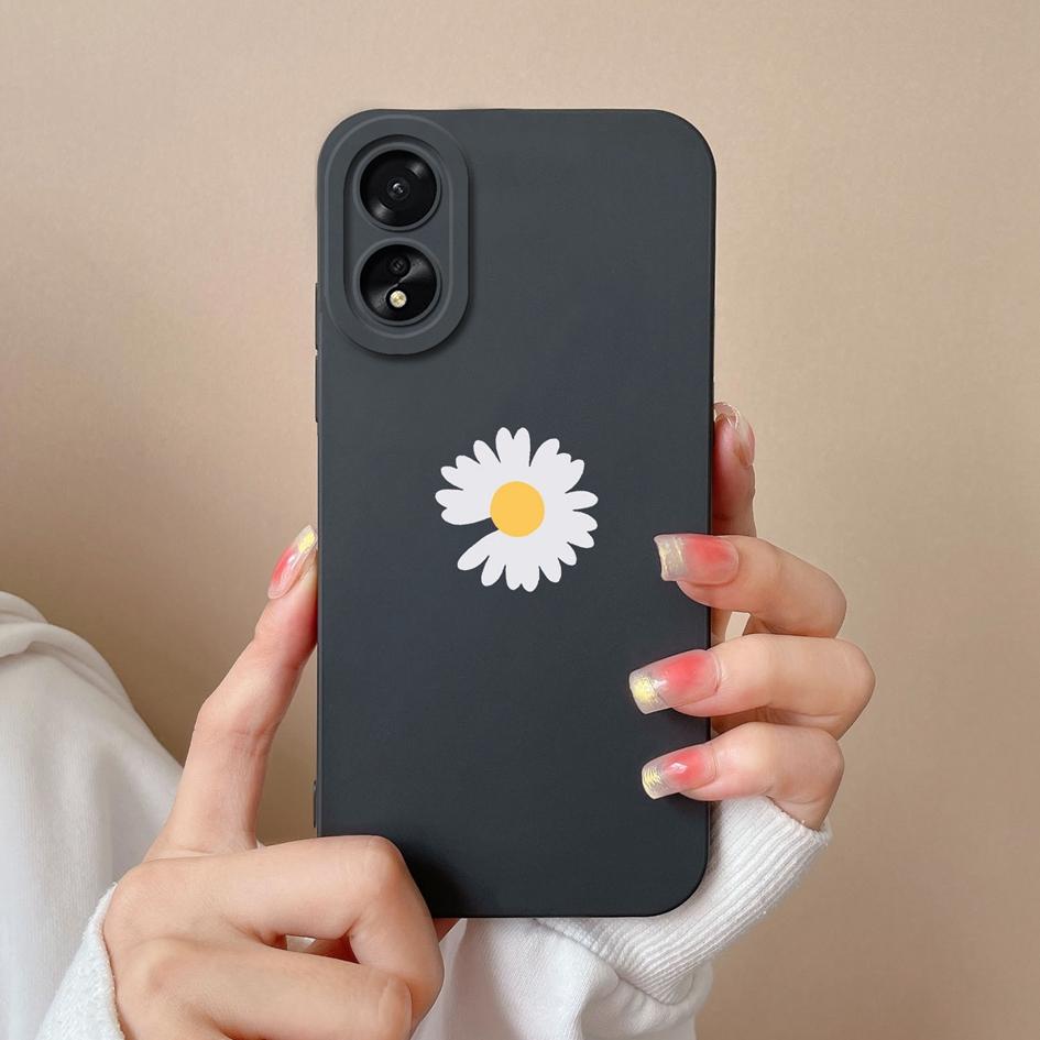 For OPPO A2 A38 A58 A78 A79 Realme 11 Pro Plus Phone Case Cute Fashion High Quality Sunflower Butterfly Matte Liquid Silicone For OPPO Phone Bumper