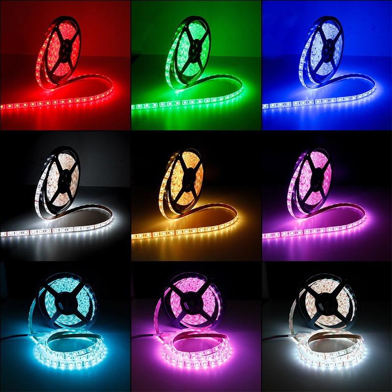 RGB светодиодная лента 5050 с ИК-пультом дистанционного управления, USB-подключением, 24-клавишным управлением, высокой яркостью, светильник для создания праздничной атмосферы