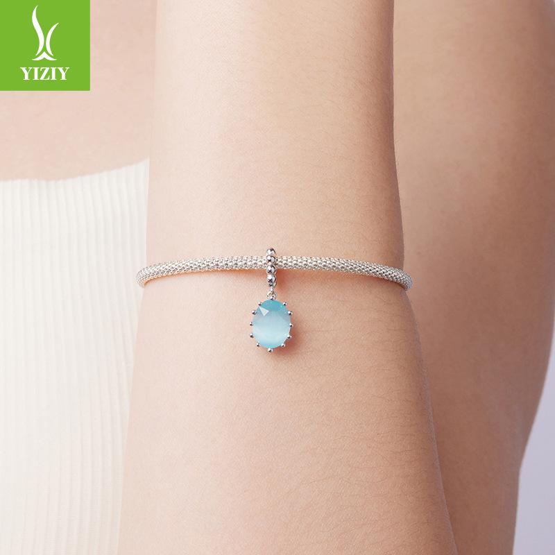 Светло-голубой леденец DIY подвеска ювелирные аксессуары мечта классическая крапановая закрепка S925 стерлинговое серебро бусины