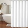 1 комплект занавесок для душа с крючками, вафельная текстура, многоцветная, плотная, легкая установка, уход, для отеля, кемпинга, ванной, автофургона, занавески для душа