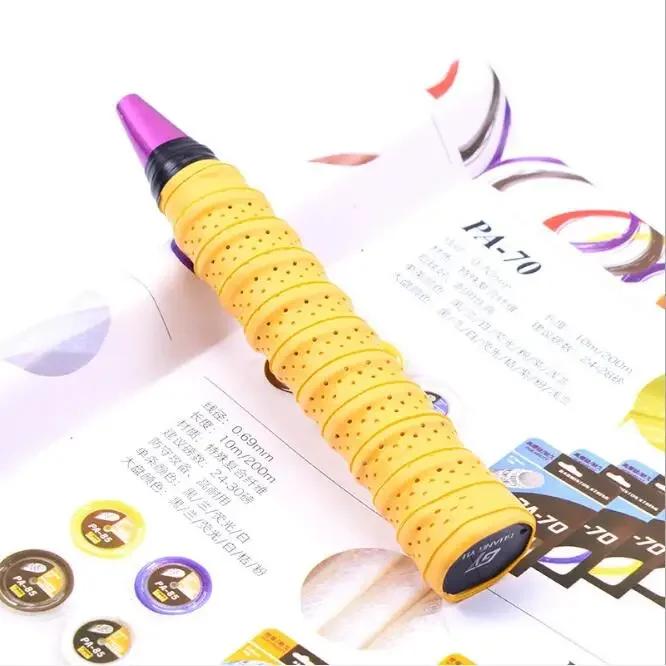 10 шт. дышащие 0,75 мм напульсники для теннисной ракетки, противоскользящая перфорированная впитывающая лента для ручек, накладки для бадминтона