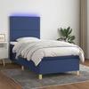VidaXL Slat Bed Base with Mattress and LED, Upholstered Bed, Single Bed, Adult Bed for Interior Bedroom, 3135331