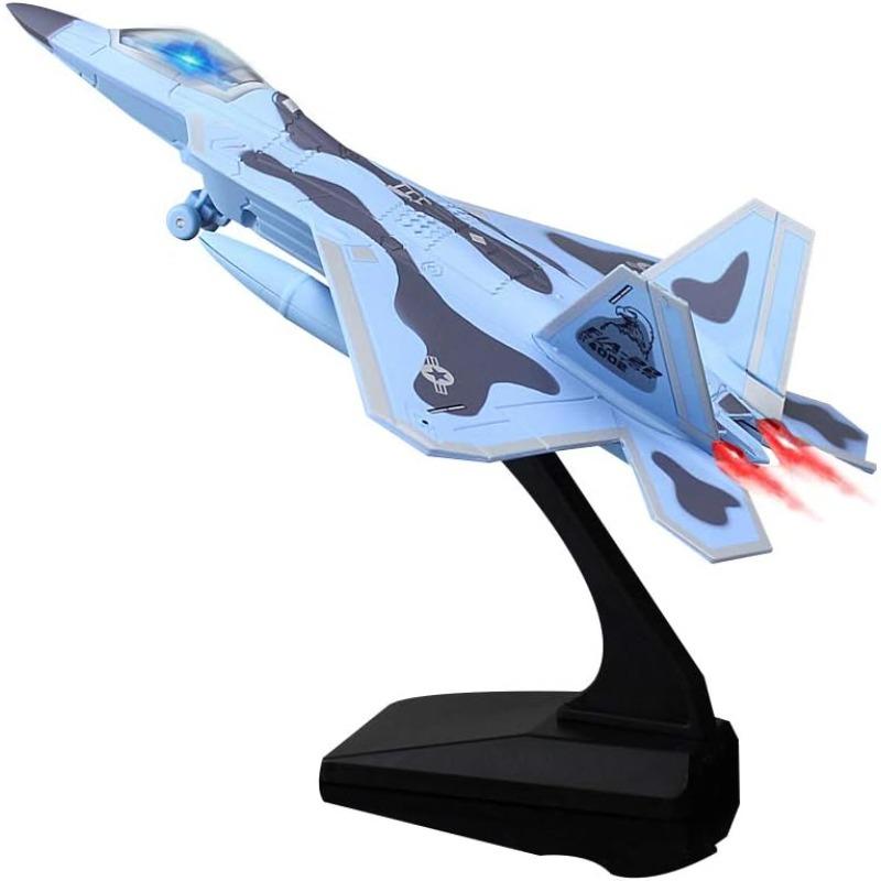 Масштаб 1/100 F-22 Raptor Fighter Jet, литая модель самолета, охотничья игрушка