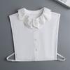 Flower Lapel Shirt Fake Collar for Womens Korean Shirt Detachable Collar Female Removable Sweater Cotton Neck False Collar