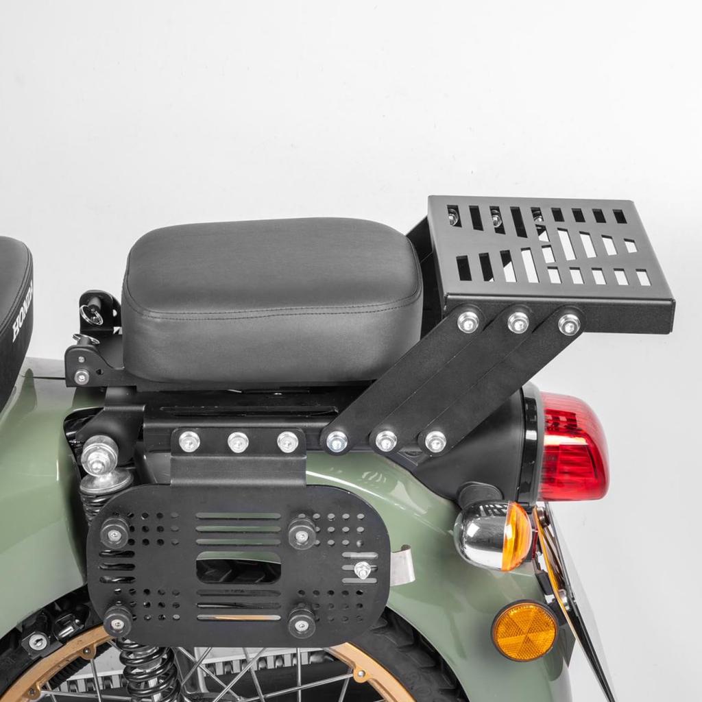 Nextstage Rear Carrier for Cross Cub and Super Folding Steel Cargo Compatible with Pillion Suitable for Motorcycle Custom Parts Carrier Cub, Rack,