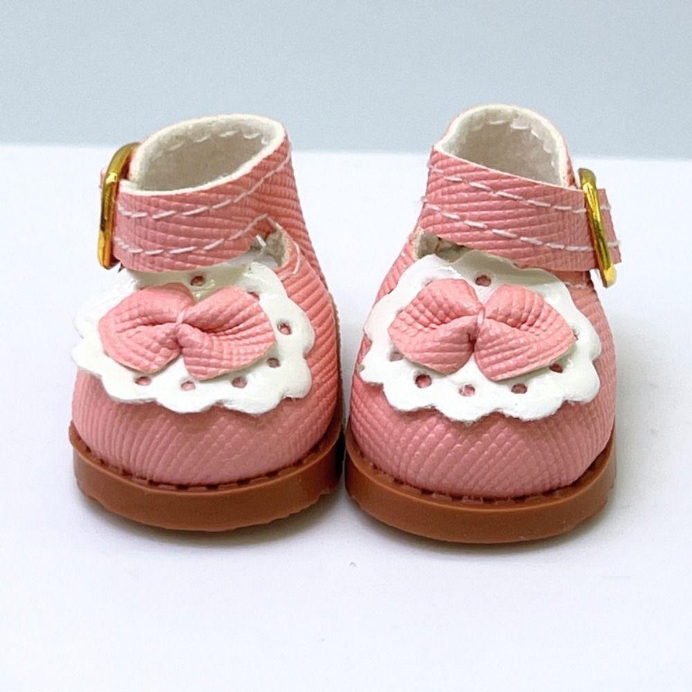 3.8*2.3cm 10cm Cotton Doll Shoes Small Plush Toy Accessories Princess Leather Shoes for 17cm Dolls