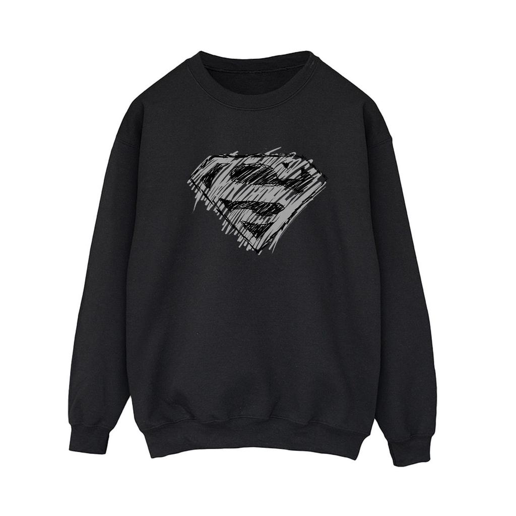 DC Comics Womens/Ladies Superman Logo Sketch Sweatshirt
