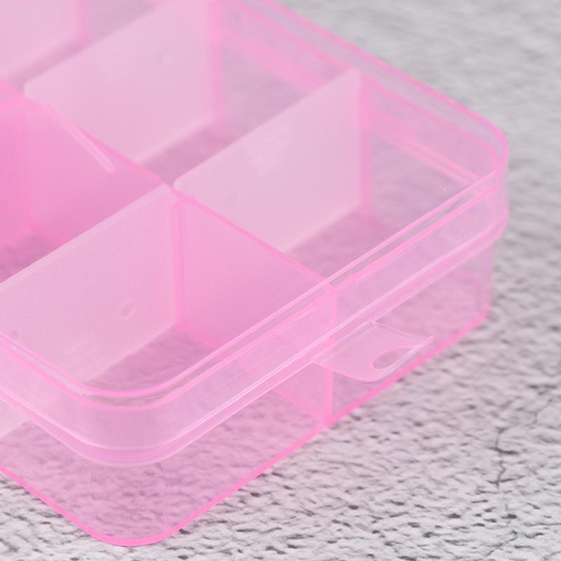 Регулируемый пластиковый ящик для хранения ювелирных изделий с 10 отделениями, контейнер-органайзер с винтами