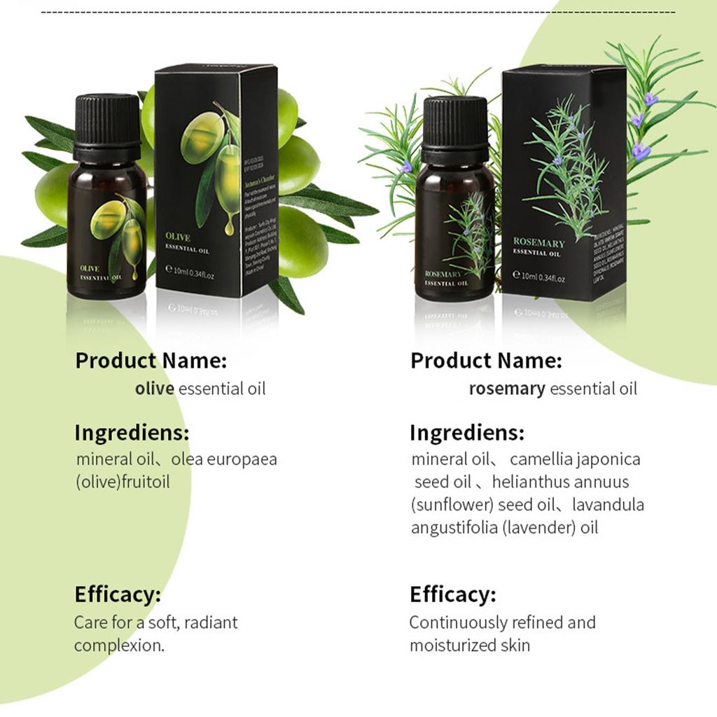 Lavender Eucalyptus Peppermint Essential Oil Trio, Hydrating Aromatherapy Oils for Home Spa, Relaxing Massage & Body Skin Care, 3 PCS Set