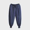 Men's Spring/Summer Cotton Linen Wide-Leg Harem Pants with Loose Cuffs and Trendy Tight-Fit Lantern Design