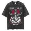 Anime Attack on Titan Graphic Printed Tshirt Mens and Womens Washed Tshirt High Quality Vintage Cotton Tshirt YK Tops